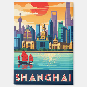 Shanghai china Travel Magnet