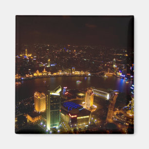 Shanghai China wonderful skyline with modern Magnet