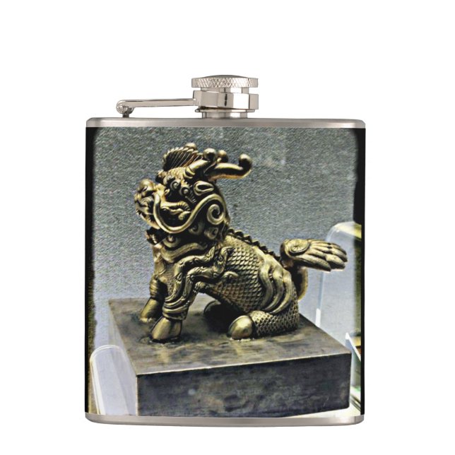Shanghai Dragon Hip Flask (Front)