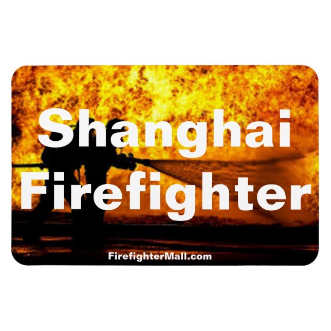 Shanghai Firefighter Flames flexible magnet (Horizontal)