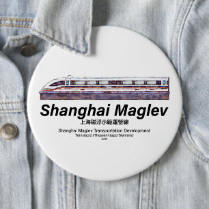 Shanghai Maglev High-Speed SMT Transrapid Train 6 Cm Round Badge
