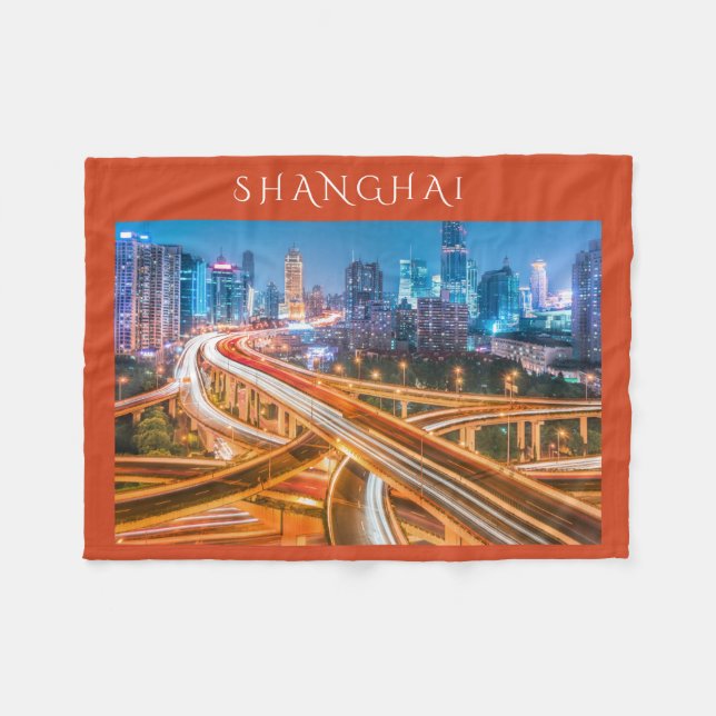 Shanghai Overpass 2 fleece blanket (Front (Horizontal))
