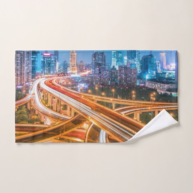 Shanghai Overpass hand towel (Hand Towel)
