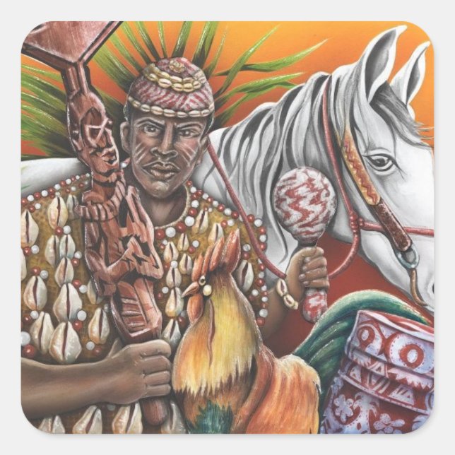 Shango Square Sticker (Front)