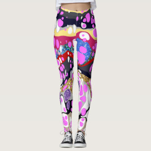 Shani - Multicolored, abstract design Leggings
