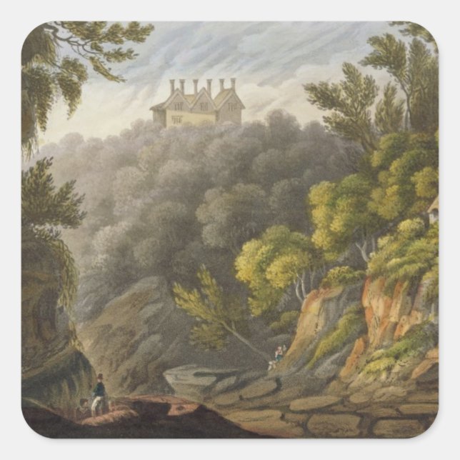 Shanklin Chine, from 'The Isle of Wight Illustrate Square Sticker (Front)