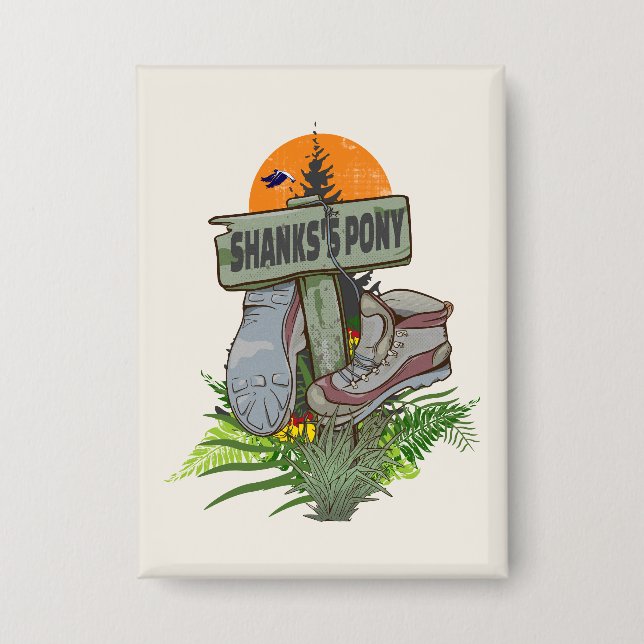 Shanks's pony old hiking boots (Front)