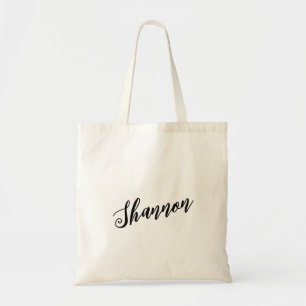 Shannon Customisable Script Design Tote Bag