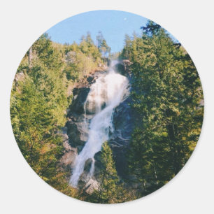 Shannon Falls, Squamish, Canada  Classic Round Sticker