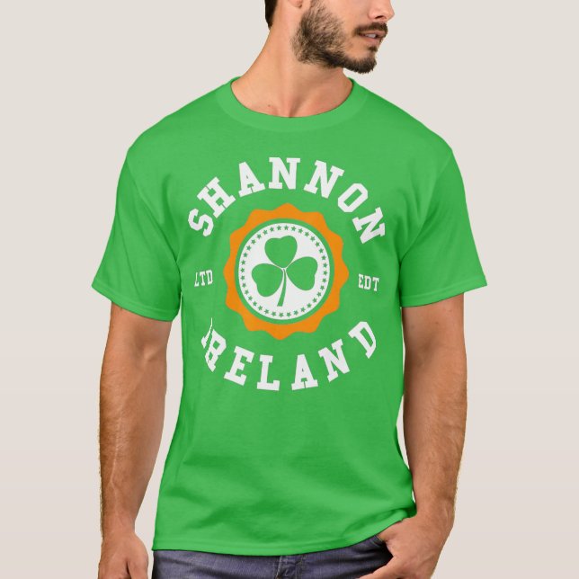 SHANNON Ireland Shamrock Irish Pride T-Shirt (Front)