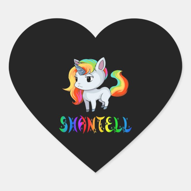 Shantell Unicorn Heart Sticker (Front)