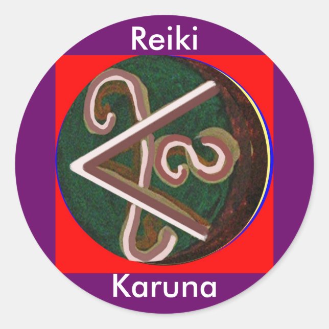 Shanti = Peace Classic Round Sticker (Front)