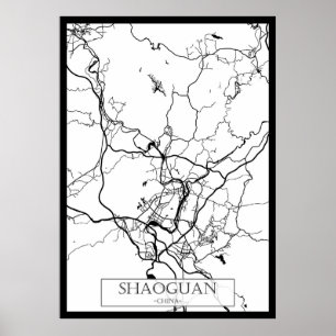 Shaoguan China City Map Poster