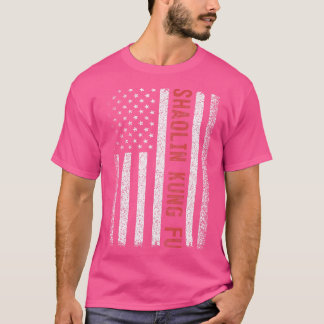 Shaolin Kung Fu American Flag 4Th Of July T-Shirt
