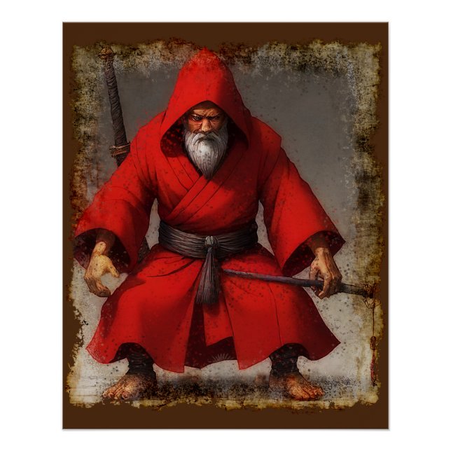 Shaolin Master Fantasy Art Poster (Front)