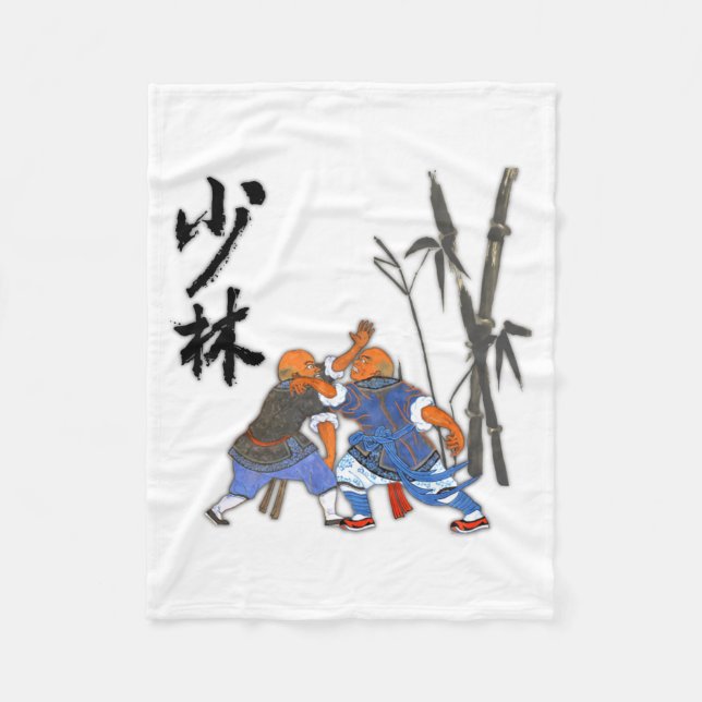 Shaolin Monks T Shirt  Fleece Blanket (Front)