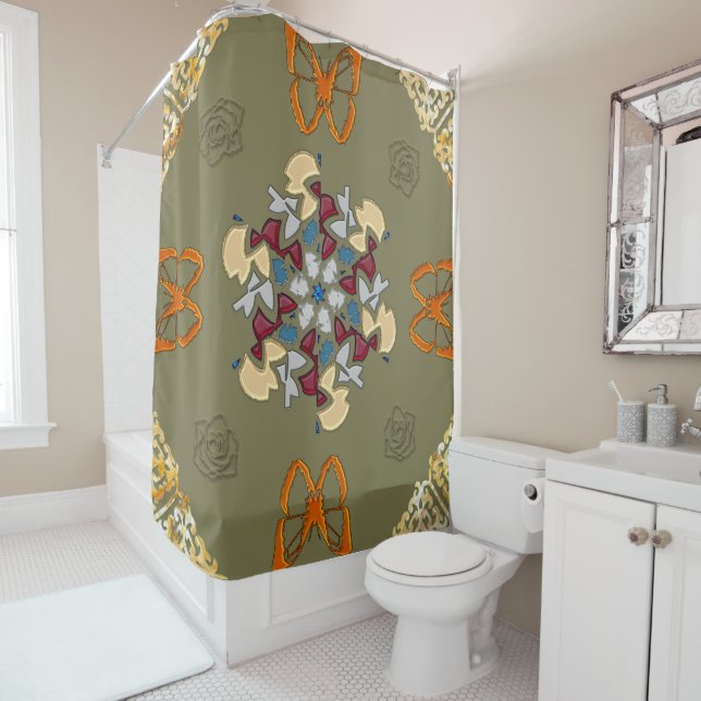 Shape and colour shower curtain (In Situ)