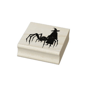 Shape Changing Spider Witches Rubber Stamp