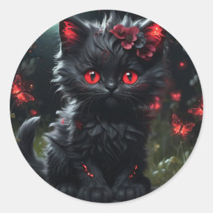 Shape: Classic Round Stickers like cat By Aman
