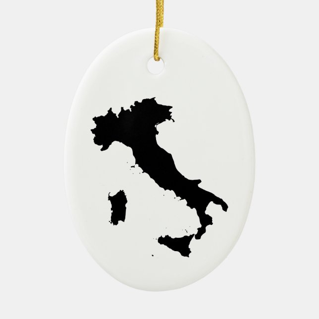 Shape of Italy Ceramic Tree Decoration (Front)