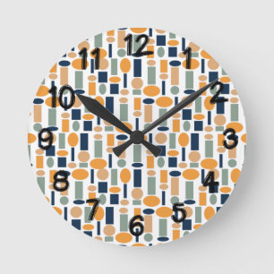 Shape Pattern Round Clock