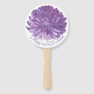Shape: Round Hand Fan "Lavender Flower"