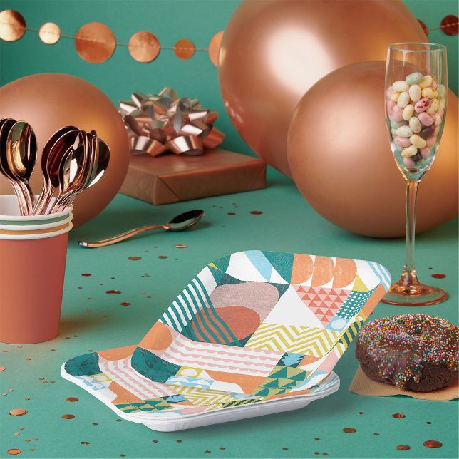 Shape World Pattern Paper Plate (Creator Uploaded)