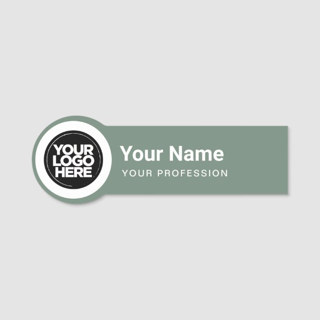 Shaped Employee Pin Name Tag Business Logo (Front)
