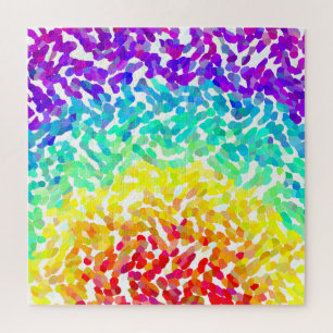 Shaped Rainbow Gradient Abstract Colourful Jigsaw  Puzzle