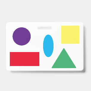 Shapes and Alphabet ID Badge