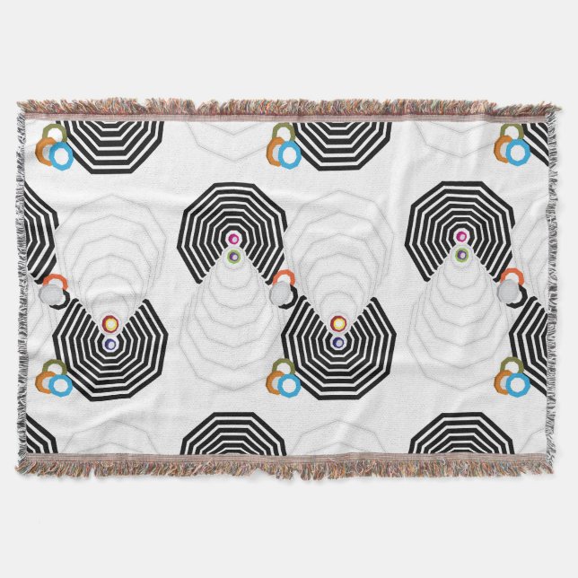 Shapes and Colors Bath Towel Set Throw Blanket (Front)