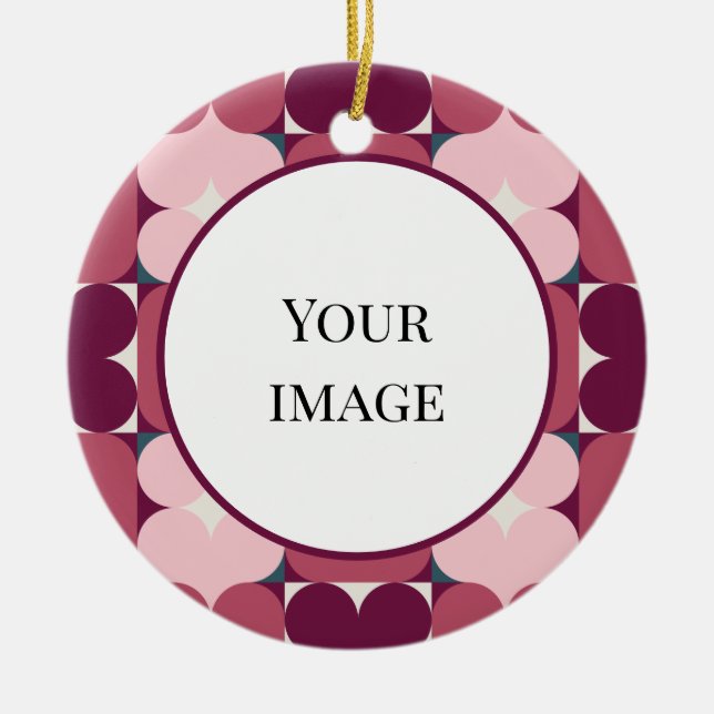 Shapes Ceramic Tree Decoration (Front)