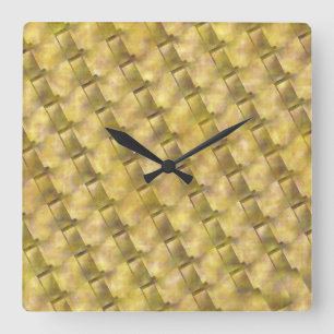 Shapes in light brown, aged or dirty effect. square wall clock