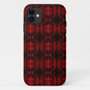 Shapes in red floating on black background Case-Mate iPhone case