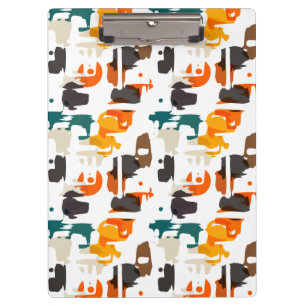 Shapes in retro colours abstract design clipboard