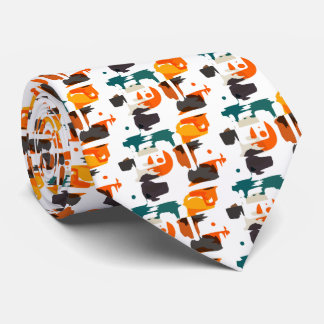 Shapes in retro colours abstract design tie
