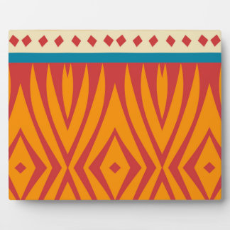 Shapes in retro colours plaque