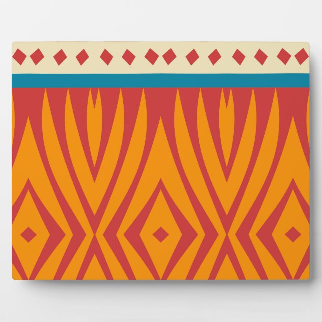 Shapes in retro colours plaque (Front)