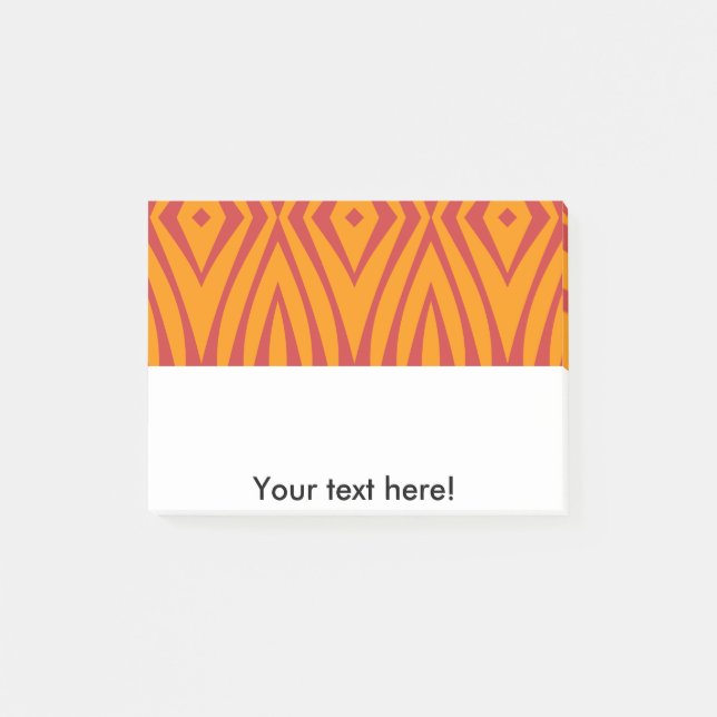Shapes in retro colours post-it notes (Front)