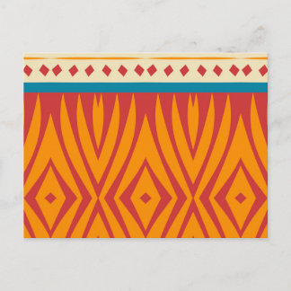 Shapes in retro colours postcard