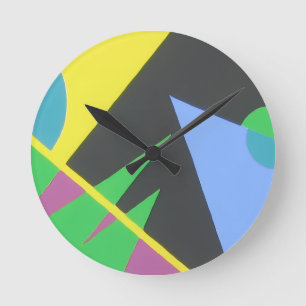 Shapes in the Dark Geometric Round Clock