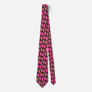 Shapes - Magenta and Yellow on Black Tie