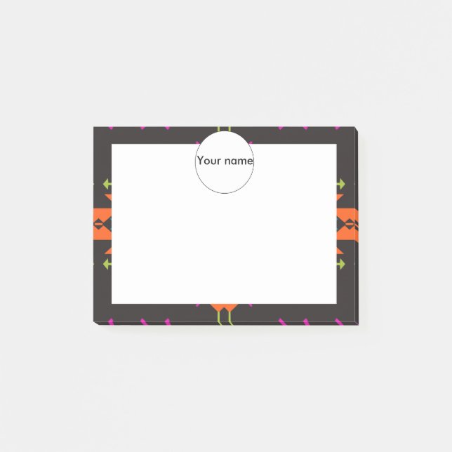 Shapes on a black background 54rt post-it notes (Front)