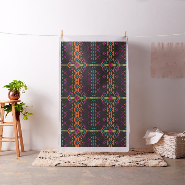 Shapes on a black background fabric (In Situ)