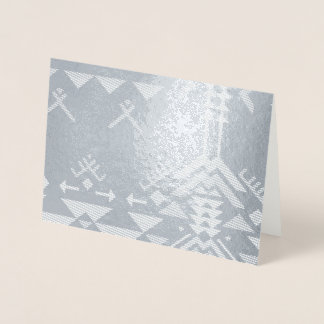 Shapes on a black background foil card