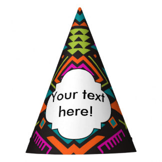 Shapes on a black background party hat