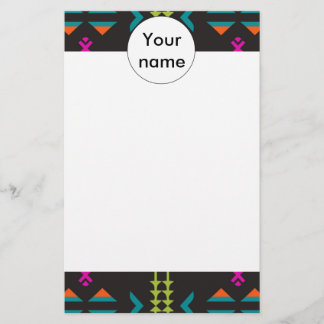 Shapes on a black background stationery