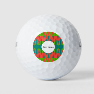 Shapes on an orange background golf balls