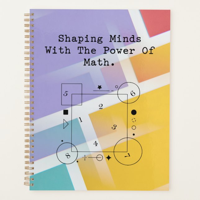 Shaping Minds Math Power | Inspiring Education Planner (Front)
