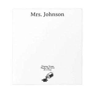 Shaping Young Minds, One Word At A Time Educator Notepad